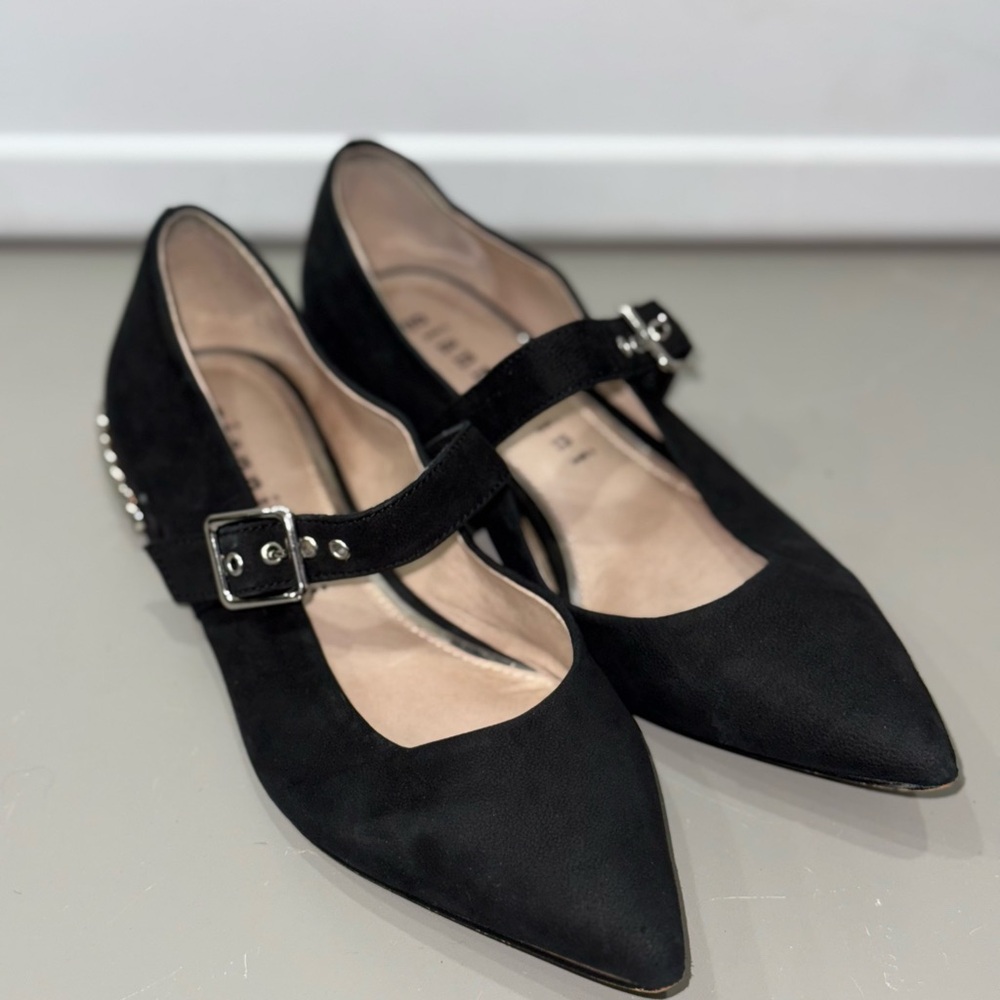 Gianni Bini Black Studded Flats